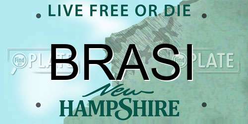 BRASI New Hampshire License Plate