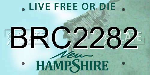 BRC2282 New Hampshire License Plate