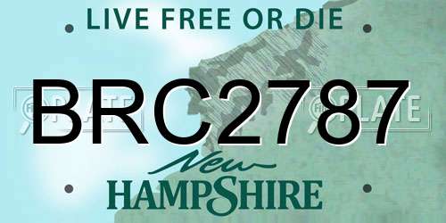 BRC2787 New Hampshire License Plate