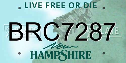 BRC7287 New Hampshire License Plate