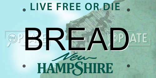 BREAD New Hampshire License Plate