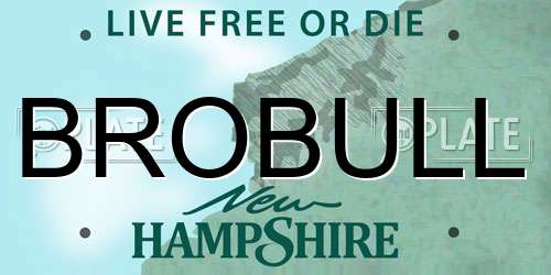BROBULL New Hampshire License Plate
