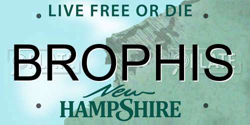 BROPHIS New Hampshire License Plate