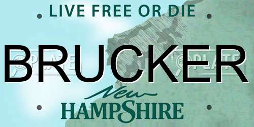 BRUCKER New Hampshire License Plate
