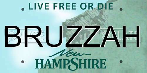BRUZZAH New Hampshire License Plate