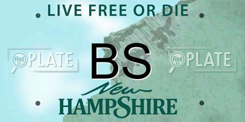 BS New Hampshire License Plate