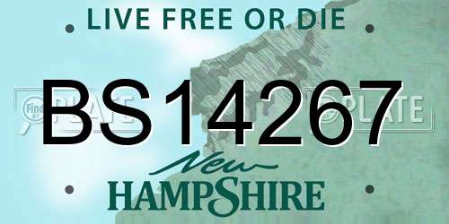 BS14267 New Hampshire License Plate