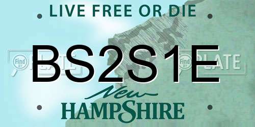 BS2S1E New Hampshire License Plate