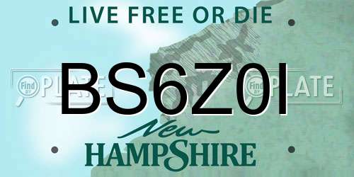 BS6Z0I New Hampshire License Plate