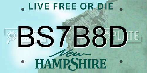 BS7B8D New Hampshire License Plate