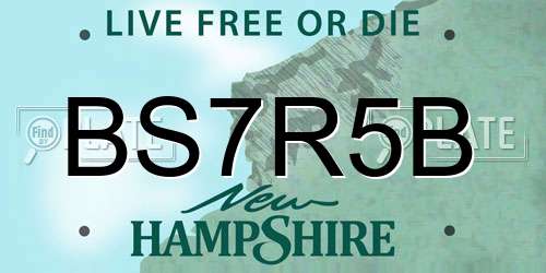 BS7R5B New Hampshire License Plate