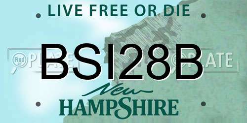 BSI28B New Hampshire License Plate
