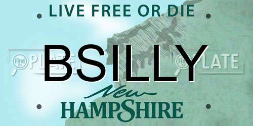 BSILLY New Hampshire License Plate