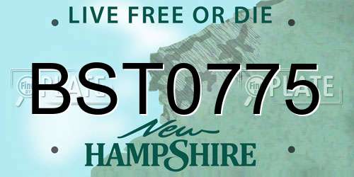 BST0775 New Hampshire License Plate