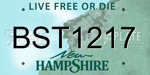 BST1217 New Hampshire License Plate