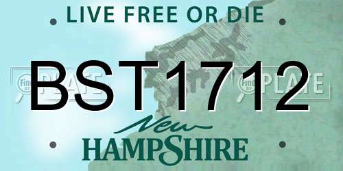 BST1712 New Hampshire License Plate