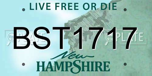 BST1717 New Hampshire License Plate