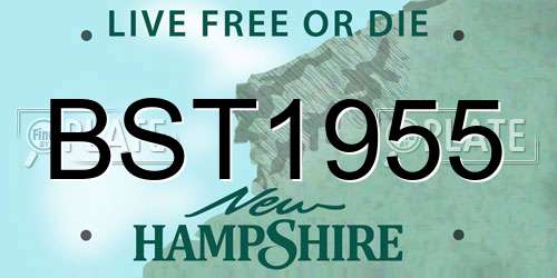 BST1955 New Hampshire License Plate
