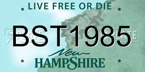 BST1985 New Hampshire License Plate