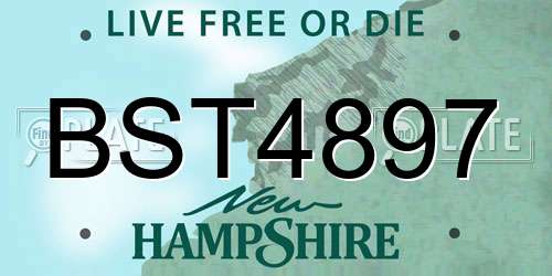 BST4897 New Hampshire License Plate