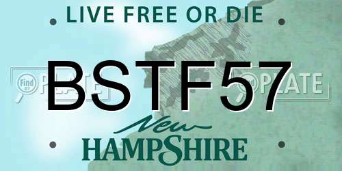BSTF57 New Hampshire License Plate