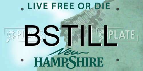 BSTILL New Hampshire License Plate
