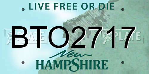 BTO2717 New Hampshire License Plate