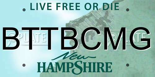 BTTBCMG New Hampshire License Plate