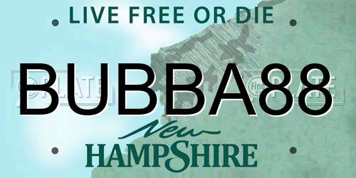 BUBBA88 New Hampshire License Plate
