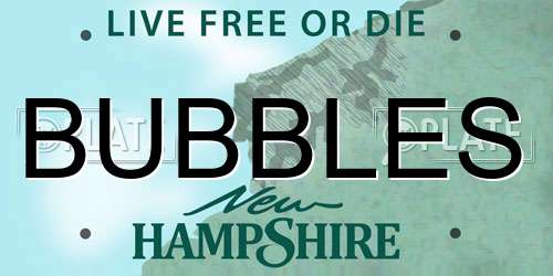 BUBBLES New Hampshire License Plate