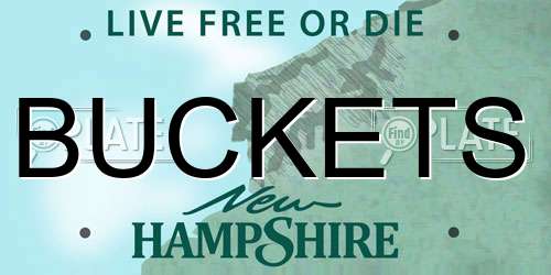 BUCKETS New Hampshire License Plate