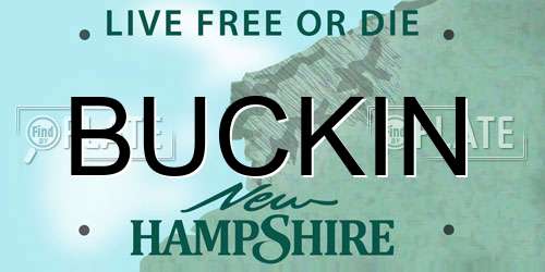 BUCKIN New Hampshire License Plate
