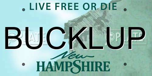BUCKLUP New Hampshire License Plate