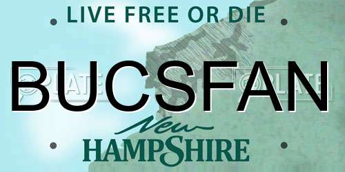 BUCSFAN New Hampshire License Plate
