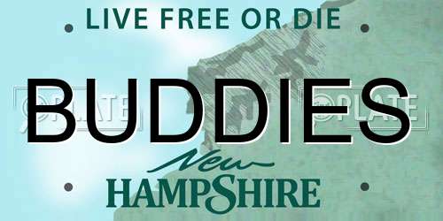 BUDDIES New Hampshire License Plate
