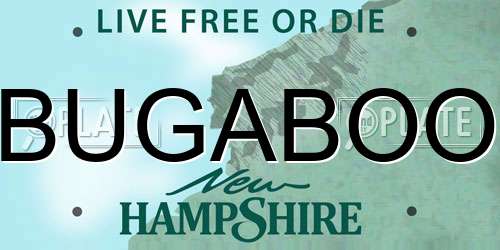 BUGABOO New Hampshire License Plate