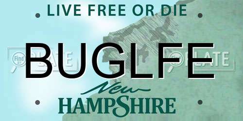 BUGLFE New Hampshire License Plate