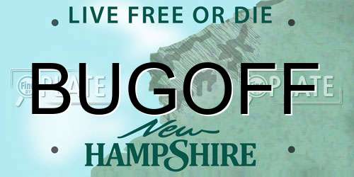 BUGOFF New Hampshire License Plate