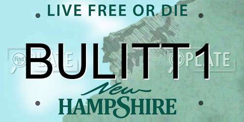 BULITT1 New Hampshire License Plate