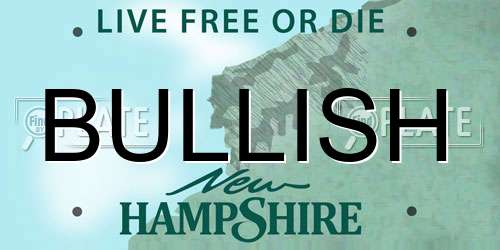 BULLISH New Hampshire License Plate