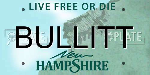 BULLITT New Hampshire License Plate