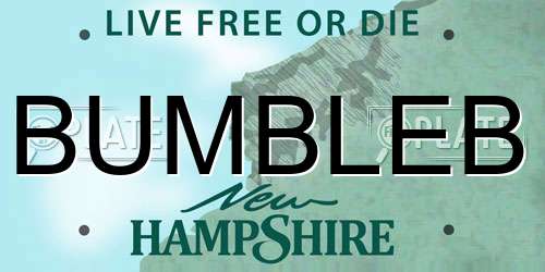 BUMBLEB New Hampshire License Plate