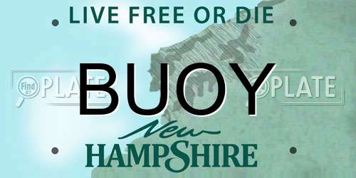 BUOY New Hampshire License Plate