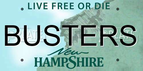BUSTERS New Hampshire License Plate