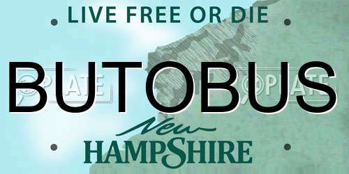 BUTOBUS New Hampshire License Plate