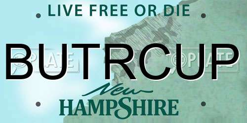 BUTRCUP New Hampshire License Plate