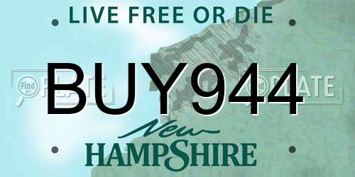 BUY944 New Hampshire License Plate