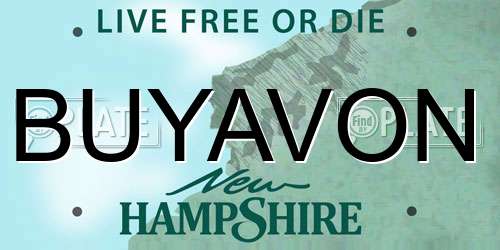 BUYAVON New Hampshire License Plate