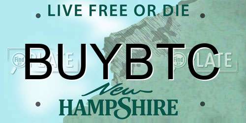 BUYBTC New Hampshire License Plate