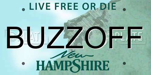 BUZZOFF New Hampshire License Plate